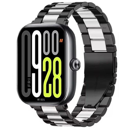 Metal Strap for Redmi Watch 5/4 - Compatible with Xiaomi Band 9 Pro / Mi Band 8 Pro, Comfortable and Breathable Replacement Wristband, Bracelet, Band Color: Black, Band Width: Parallel Import