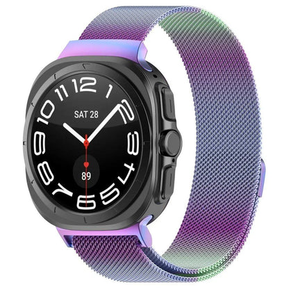 Stainless Steel Milanese Loop Magnetic Bracelet for Samsung Galaxy Watch Ultra 47mm, Gapless, Compatible with 7 Ultra, Watch Band Accessory, Band Color: 0; Galaxy 7 Ultra 47mm Band Width, Parallel Import