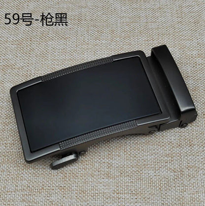 新作メンズ合金オートマティックバックルベルト 高品質ゴールドバックル ビジネスカジュアル 幅3.5cm ベルト（当社ベルト専用対応）  並行輸入品