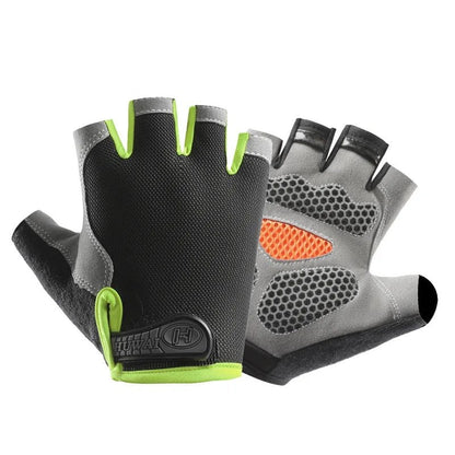 Fingerless Gym Gloves for Fitness Training, Unisex, Bodybuilding, Exercise, Sports, Cycling, and More, Non-Slip, Breathable, Parallel Import