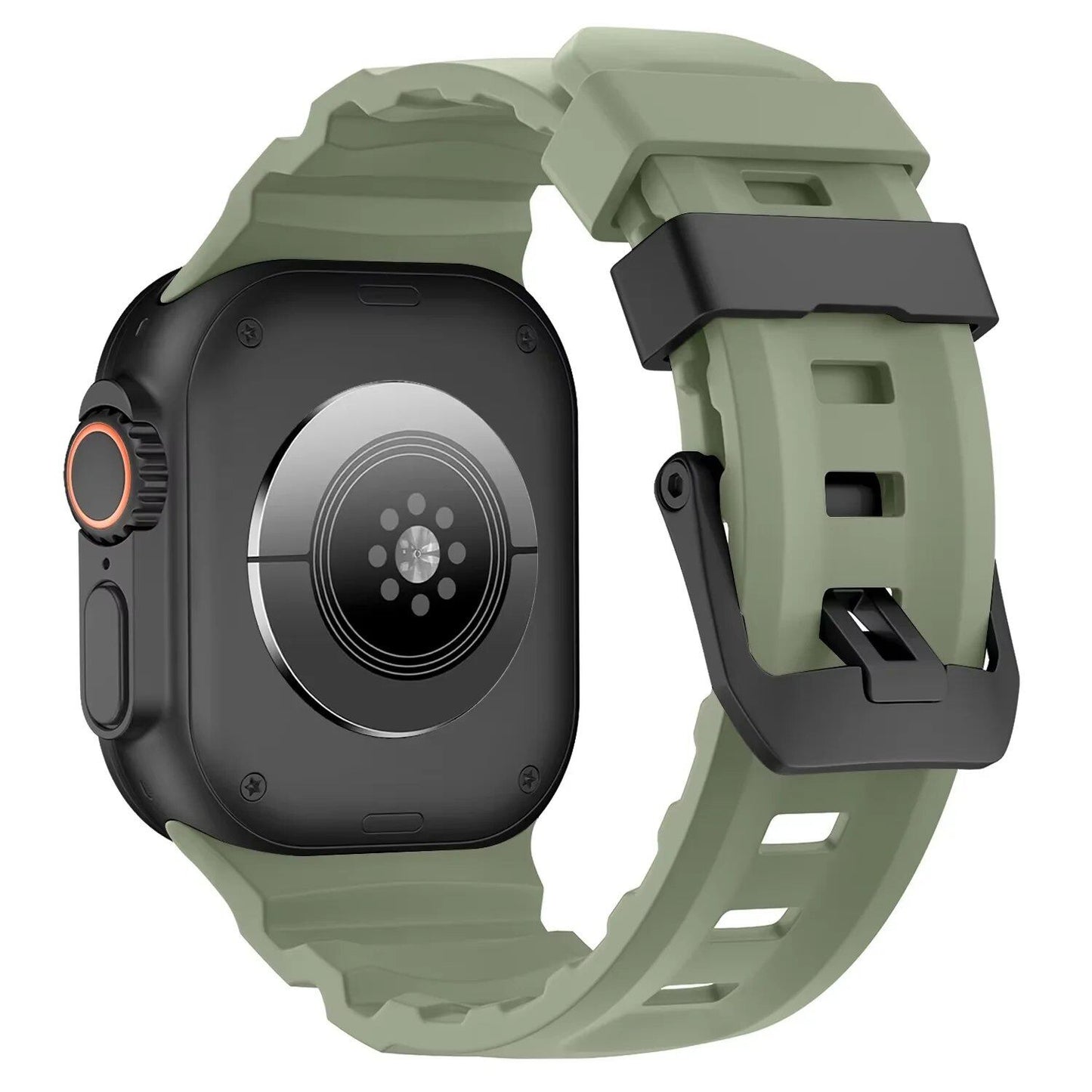 Trail Silicone Band Bracelet Strap for Apple Watch Ultra 2 49mm / Series 10/9/8/7 45mm / iWatch 6/5/SE 44mm, Band Color: mm, Parallel Import
