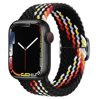 Apple Watch Ultra 2用ナイロンストラップ バンド 49mm 40mm 44mm 41mm 38mm 45mm 伸縮ブレイデッドループ リストバンド iWatch Series 9/8/7/6/SE/5/4対応 バンドカラー：mm 並行輸入品