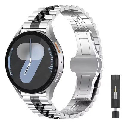 20mm/22mm Samsung Galaxy Watch 7/6/5/4 Curved Design Metal Band, Stainless Steel Bracelet, Compatible with Huawei GT4/GT3Pro, Band Color: mm, Parallel Import