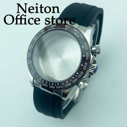 NEITON VK63 Watch Case, Stainless Steel with Sapphire Crystal, Waterproof, Compatible with Seiko Movement VK63A, Parallel Import