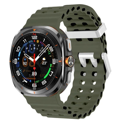 Galaxy Watch Ultra Marine Band, Silicone Sport Bracelet, Genuine Samsung Galaxy Watch 7 Ultra 47mm Strap, Band Color: ; Band Width: Galaxy Watch Ultra, Parallel Import