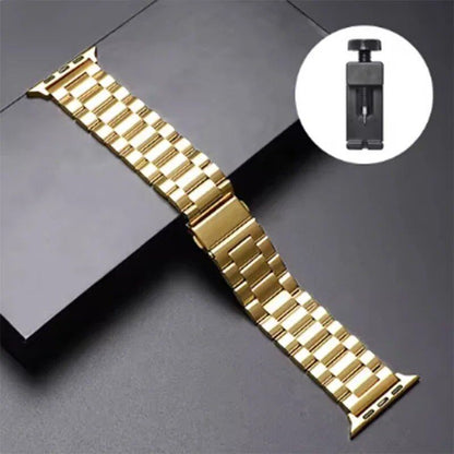 Stainless steel metal band bracelet for Apple Watch Ultra 2/Series 10, 9, 8, 7, 6, 5, and 4 (38/40/41/42/44/45/46/49mm) Band Color: mm Parallel Import
