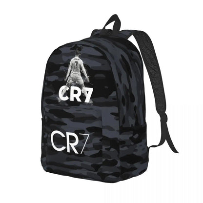 Soccer Legend CR7 Cristiano Ronaldo Backpack for Men and Women, Fashionable, High School Student, Work, Daypack, Laptop Compatible, Shoulder Bag, Sports, Size: Parallel Import