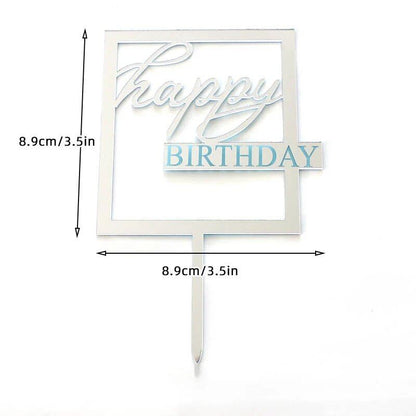 Set of 1, 3, or 5 Acrylic Birthday Queen Gold Cake Topper for Happy Birthday Party Side Cake Decorations. Size: Parallel Import.