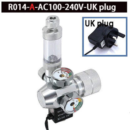2024 DIY Aquarium CO2 Regulator with Solenoid Valve, Bubble Counter, CO2 Control System, and CO2 Pressure Reducing Valve. Size: Parallel Import.