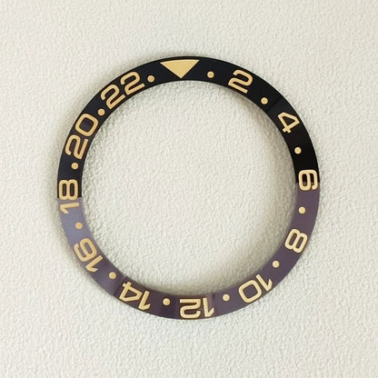 38mm High-Quality Ceramic Bezel with Popular GMT Two-Tone Insert Ring, Inner Diameter 30.5mm, Compatible with 40mm Men's Watches, Color: 0, Parallel Import