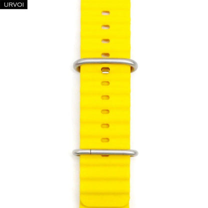 URVOI アップルウォッチ Ultra 2 対応 バンド シリーズ 10/9/8/7/6/SE/5/4/3/2/1 用 シリコーンストラップ iWatch スポーツ オーシャンバンド 42mm/44mm/45mm/46mm/49mm サイズ：Apple Watch対応;バンドカラー：;バンド幅：42mm 44mm 45mm 49mm 並行輸入品