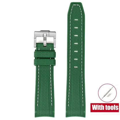20mm Diving Strap with Curved Ends for Omega and Swatch Moonwatch, Silicone Rubber, Compatible with Rolex, Men's and Women's, Band Color: 20mm; Band Width: 20mm, Parallel Import