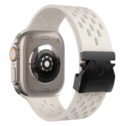 Breathe Silicone Band for Apple Watch - Compatible with Series 10/9/8/7/6/5/4/SE/Ultra 2 (including 49mm) and sizes: 46mm/45mm/44mm/42mm. Band Colors: 42mm, 44mm, 45mm, 49mm, S10-46mm. Ships from: Parallel Import.