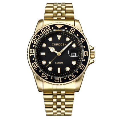 Men's Famous Brand Watch, Student Style, Fashionable, Stainless Steel Band, Casual, Calendar, Quartz Watch, Green, 2024; Customizable: Yes; Ships from: Parallel Import