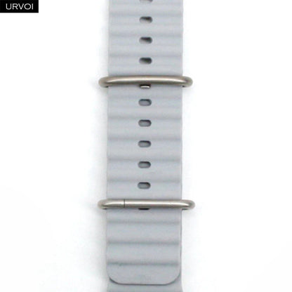URVOI アップルウォッチ Ultra 2 対応 バンド シリーズ 10/9/8/7/6/SE/5/4/3/2/1 用 シリコーンストラップ iWatch スポーツ オーシャンバンド 42mm/44mm/45mm/46mm/49mm サイズ：Apple Watch対応;バンドカラー：;バンド幅：42mm 44mm 45mm 49mm 並行輸入品