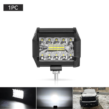 1/2 7-inch Bar Light, 4-Row Work Light, Combo Beam, Off-Road, Boat, Car, Tractor, Truck, 4x4, SUV, 12V/24V, Color: Parallel Import