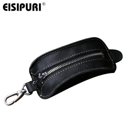 EISIPURl 100% 本革 キーウォレット ポーチ ビジネス メンズ ドア 車 キーケース バッグ ホルダー 男性用 キーホルダー キーオーガナイザー ハウスキーパー  並行輸入品