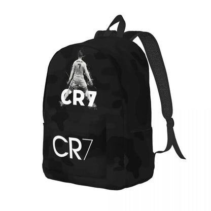 Soccer Legend CR7 Cristiano Ronaldo Backpack for Men and Women, Fashionable, High School Student, Work, Daypack, Laptop Compatible, Shoulder Bag, Sports, Size: Parallel Import