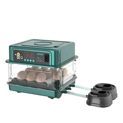 EU/UK Compatible Mini Duck Incubator with Automatic Egg Turning and Humidity Monitoring, Automatic Water Supply, Ionic Waterbed, Color: Set, Parallel Import