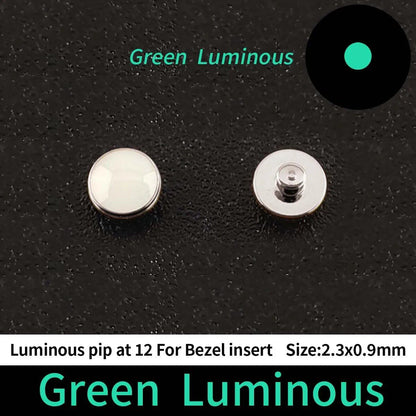 Green and Blue Luminous Spot for 12 o'clock Ceramic Bezel Insert; Ships from: Parallel Import