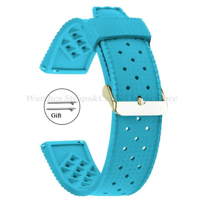 Premium-grade Tropic Silicone Watch Strap, 20mm, 22mm, Seiko, Oris, Omega, Quick Release, Diving, Waterproof, Rubber Bracelet, Band Color: mm, Parallel Import