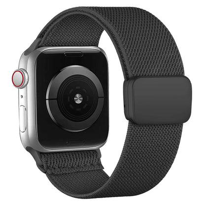Magnetic Loop Band for Apple Watch, 40mm, 44mm, 45mm, 49mm, 41mm, 38mm, Compatible with iWatch Ultra 2 Series 9/8/7/3/SE, Nylon Bracelet with Scrunch, Band Color: Parallel Import