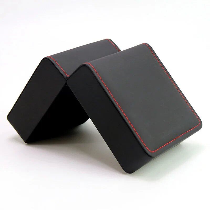 Vintage-inspired PU leather watch case, stylish watch storage box, travel watch display box, parallel import