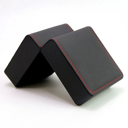 Vintage-inspired PU leather watch case, stylish watch storage box, travel watch display box, parallel import