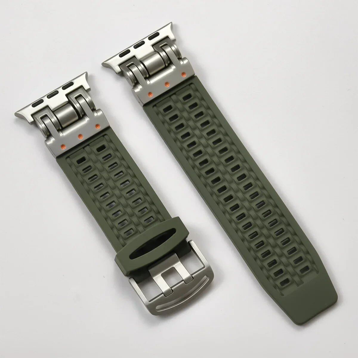 Silicone Sport Band for Apple Watch Ultra2 (49mm, 46mm, 45mm, 44mm) - Compatible with iWatch Series 10/9/8/7/6/5/4/3/2/1 and 42mm Models. Sizes: 42mm, 44mm, 45mm, 46mm, 49mm; Band Colors: Parallel Import