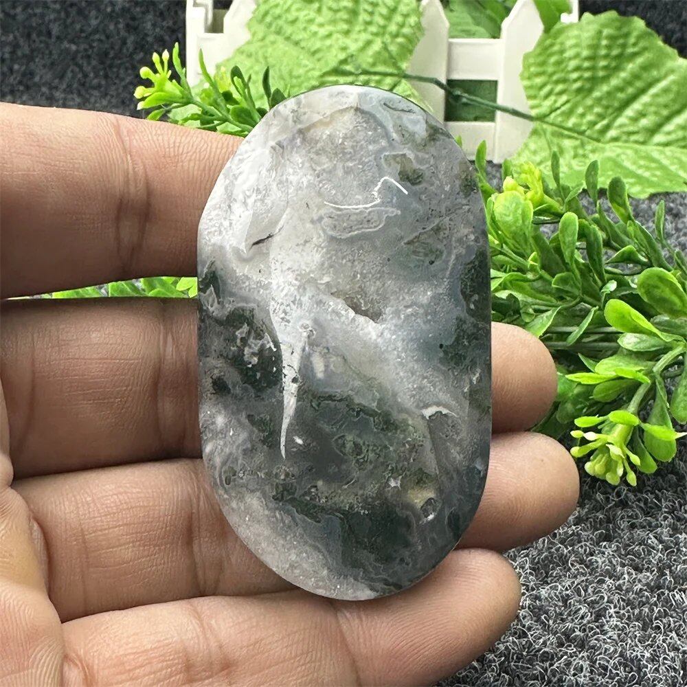 Natural Quartz Crystals: Aquamarine Agate, Ocean Jasper, Palm Stone, Polished Stones, Gemstone Mineral Specimens for Spiritual Meditation, Energy, and Feng Shui, Color: Green, Parallel Import