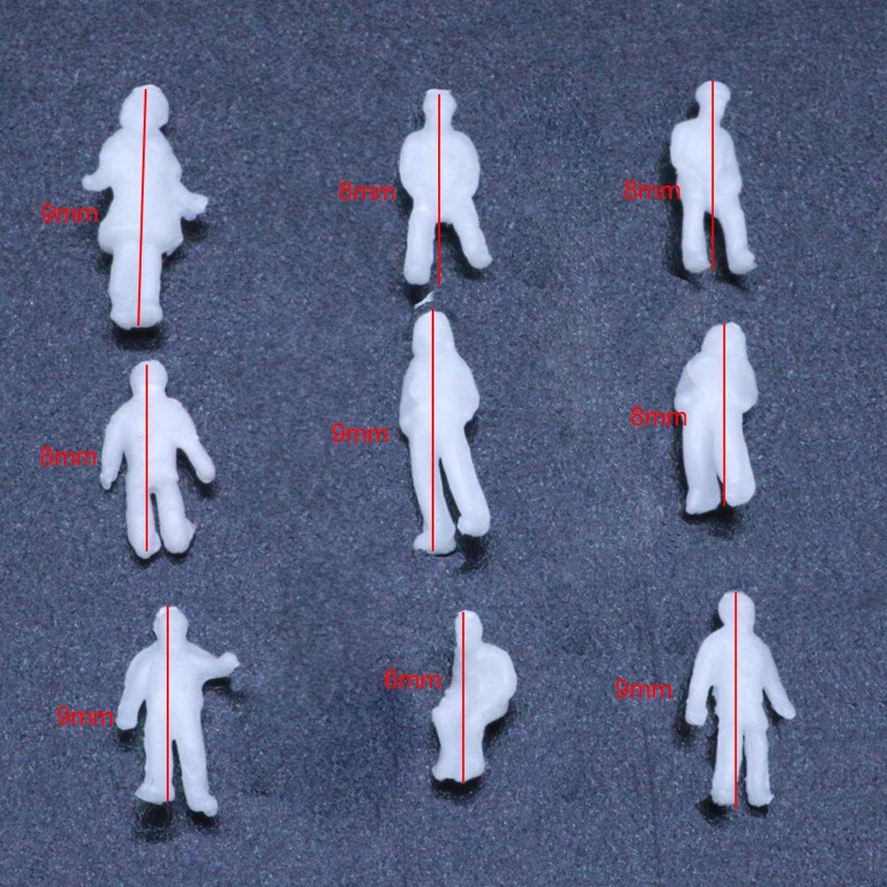 1/75, 1/100, 1/150, 1/200, 1/300 Scale Miniature Figure Model Kits, ABS Plastic, for Architecture, Sand Tables, Railway Scenes, Layouts, and Dioramas, Set of 100, Color: Scale, Parallel Import