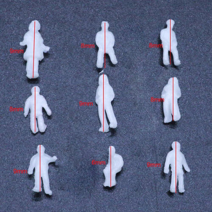 1/75, 1/100, 1/150, 1/200, 1/300 Scale Miniature Figure Model Kits, ABS Plastic, for Architecture, Sand Tables, Railway Scenes, Layouts, and Dioramas, Set of 100, Color: Scale, Parallel Import
