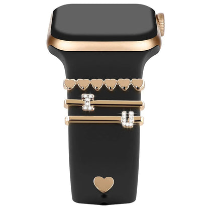 Diamond Jewelry-Embossed Band for Apple Watch Ultra 2, 9, 8, and 7, Compatible with Samsung and Huawei, 20/22mm Bracelet Strap, Band Color: ; Ships from: Parallel Import