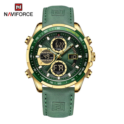 NAVIFORCE Men's Fashion Military Watch, Luxury Original Sports Chronograph, Waterproof Quartz Digital Wristwatch, Parallel Import