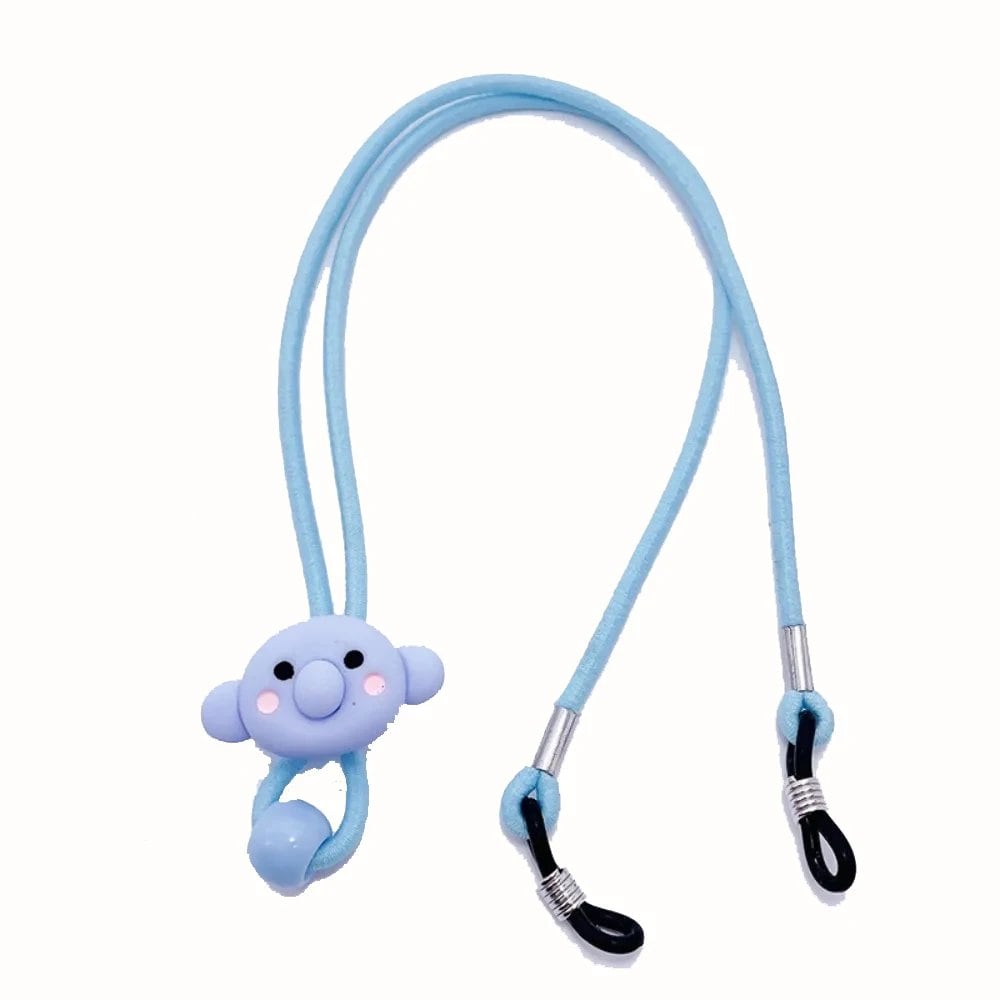 1/6 Scale Cartoon Animal Eyeglass Strap, Sports Eyeglass Band, Unisex, Adjustable, Cute Sunglasses Strap, Eyeglass Cord, Parallel Import