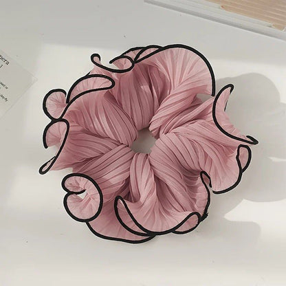1/4 Sheet New Korean Retro Foldable Chiffon Oversized Scrunchie Hairband for Women, Cute, Stylish, and Bold Hair Accessories, Parallel Import