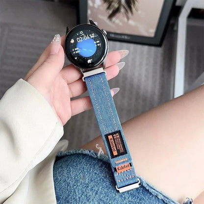 18mm, 20mm, and 22mm Denim Slim Bands for Huawei Watch 4/4Pro/GT 4 (41mm/46mm)
 Women's Loop Strap Bracelet for Samsung Galaxy 6/5/4 (44mm/40mm) Band Color: Parallel Import