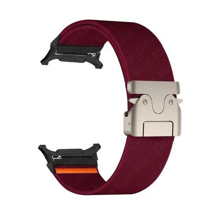 Braided Elastic Bracelet Loop Nylon Strap for Samsung Galaxy Watch 7 Ultra 47mm. Size: Galaxy Ultra 47mm; Band Color: Parallel Import.