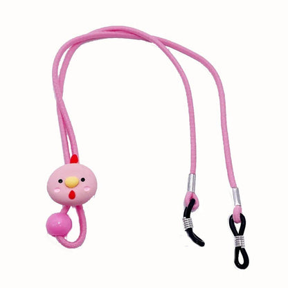 1/6 Scale Cartoon Animal Eyeglass Strap, Sports Eyeglass Band, Unisex, Adjustable, Cute Sunglasses Strap, Eyeglass Cord, Parallel Import