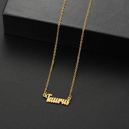 Silver-colored stainless steel star and constellation chain necklace for women, constellation pendant, birthday gift, 45cm long; metal color, parallel import