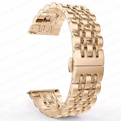 22mm and 20mm Stainless Steel Bands for Samsung Galaxy Watch 3, 4, 5 (45mm), Gear S3 (46mm and 42mm), and Active 2 (40mm and 44mm) - Compatible with Amazfit BIP 2 and GTR. Band Color: mm; Ships from: Parallel Import