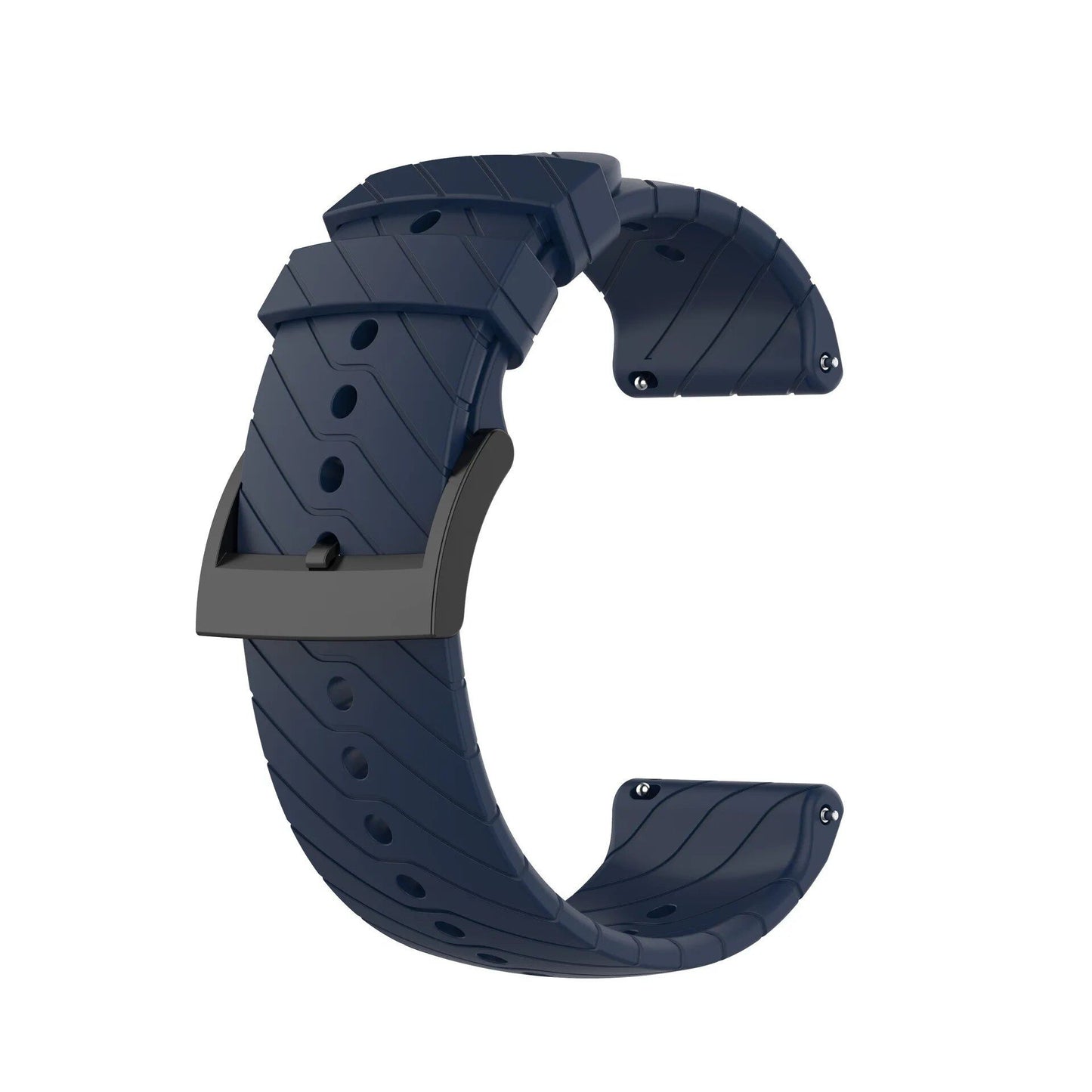 24mm Soft Silicone Watch Band Replacement Strap for SUUNTO 9/9 Baro, Compatible with SUUNTO D5, New Smartwatch Band, Size: SUUNTO 9-D5-9 Baro; Band Color: Black; Band Width: 24mm, Parallel Import