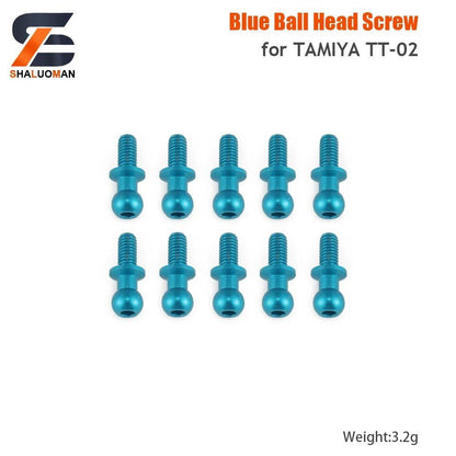 1/10 Scale RC Toy Car Tamiya TT-02/TT02 Swing Arm Shock Absorber, Steering Device, Bumper Sponge Upgrade Parts, Metal &amp; Carbon Fiber, Parallel Import