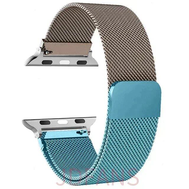 Milanese Loop Strap for Apple Watch, 44mm, 40mm, 45mm, 41mm, 42-38-44mm, Ultra 2, 49mm Metal Band, Compatible with iWatch Series 9, 8, 7, 6, SE, 5, 4, and 3, Band Color: mm, Parallel Import