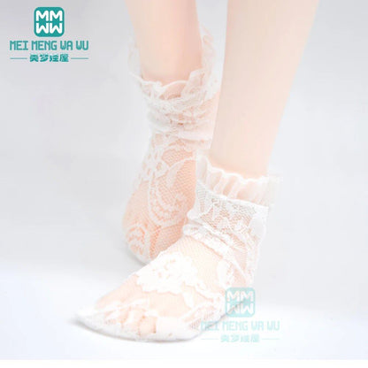 Multicolored Fashion Socks Set for 1/6, 1/4, and 1/3 Size BJD (SD/DD/MSD/YOSD) Dolls. Color: BJD-0cm. Parallel Import.
