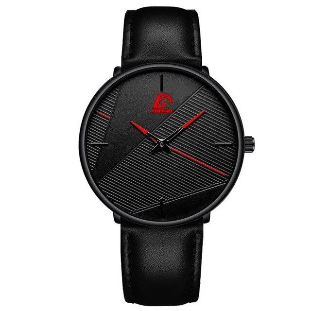 Fashionable Men's Minimalist Watch, Simple Business Style, Ultra-Thin, Stainless Steel Mesh Strap, Quartz Movement, Relogio Masculino, Color: Parallel Import