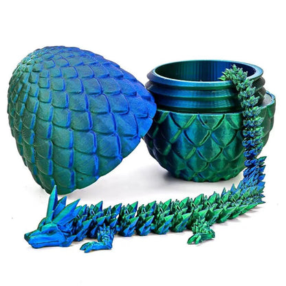 1/2 pcs 3D Printed Dragon Egg, Movable and Rotating Jointed Dragon Model, Desktop Ornament, Kids Toy, Parallel Import