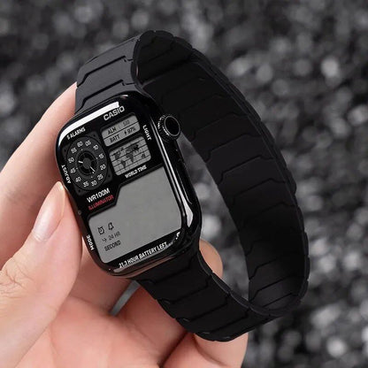 Silicone Band with Magnetic Strap for Apple Watch, Compatible with 46mm, 42mm, 49mm, 45mm, 41mm, 44mm, and 40mm Watches, iWatch Ultra 2/Series 10/9/8/7/6/SE/5/4/3, Band Color: mm, Parallel Import