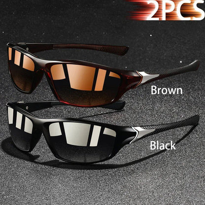 Set of 1, 2, or 3 Retro Sports Sunglasses for Men and Women, Ideal for Fishing, Running, Cycling, Climbing, and Outdoor Sports, UV400 Protection, Anti-Glare Lens Color: Parallel Import