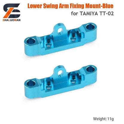 1/10 Scale RC Toy Car Tamiya TT-02/TT02 Swing Arm Shock Absorber, Steering Device, Bumper Sponge Upgrade Parts, Metal &amp; Carbon Fiber, Parallel Import